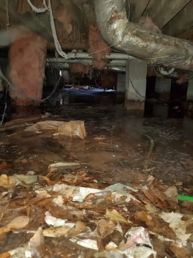 Crawl space flood assessment for Commercial Water Damage Restoration in Winter Beach