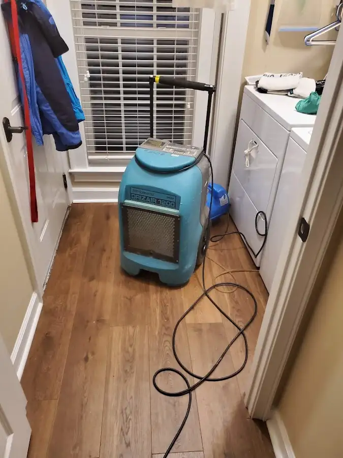 Commercial dehumidifier deployed for Flood Damage Cleanup in Winter Beach