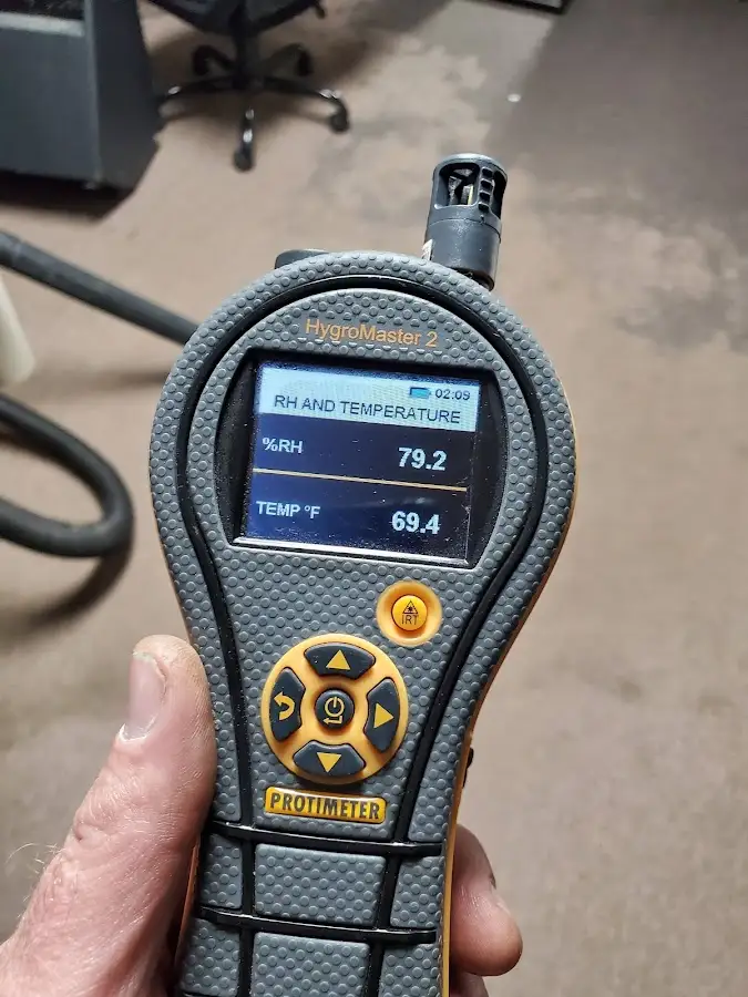 Moisture meter humidity assessment for Fire & Smoke Damage Restoration in Winter Beach